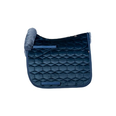 Lammfell Schabracke Dressur Gr.L Samt navy