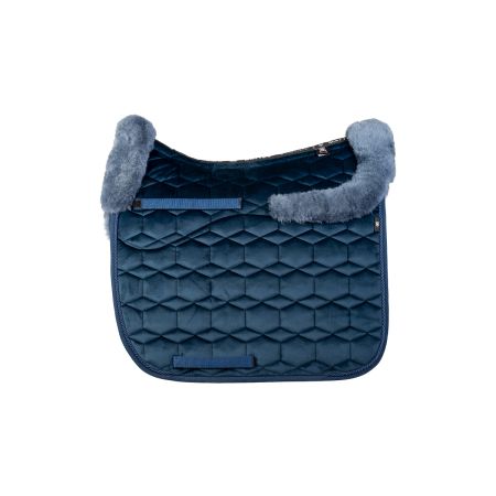 Lammfell Schabracke Dressur Gr.L Samt navy