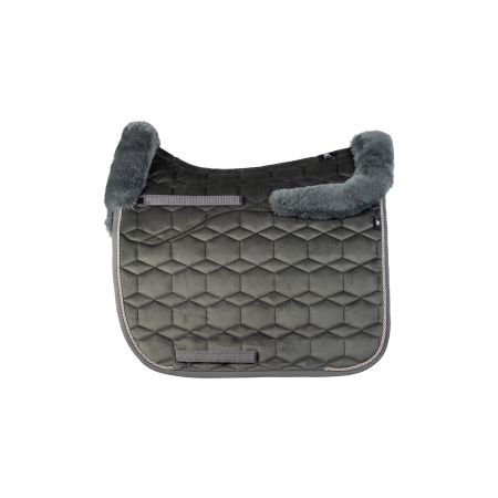 Lammfell Schabracke Dressur Gr.L Samt gaphit