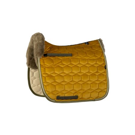 Lammfell Schabracke Dressur Gr.L Samt curry