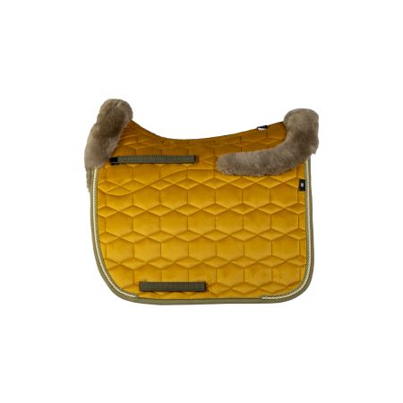 Lammfell Schabracke Dressur Gr.L Samt curry