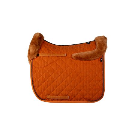 Lammfell Schabracke Dressur Gr.L Cord nougat
