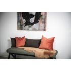 Samt-Dekokissenhülle mit Kontrastpaspel - 17 Farben, verschiedene Größen