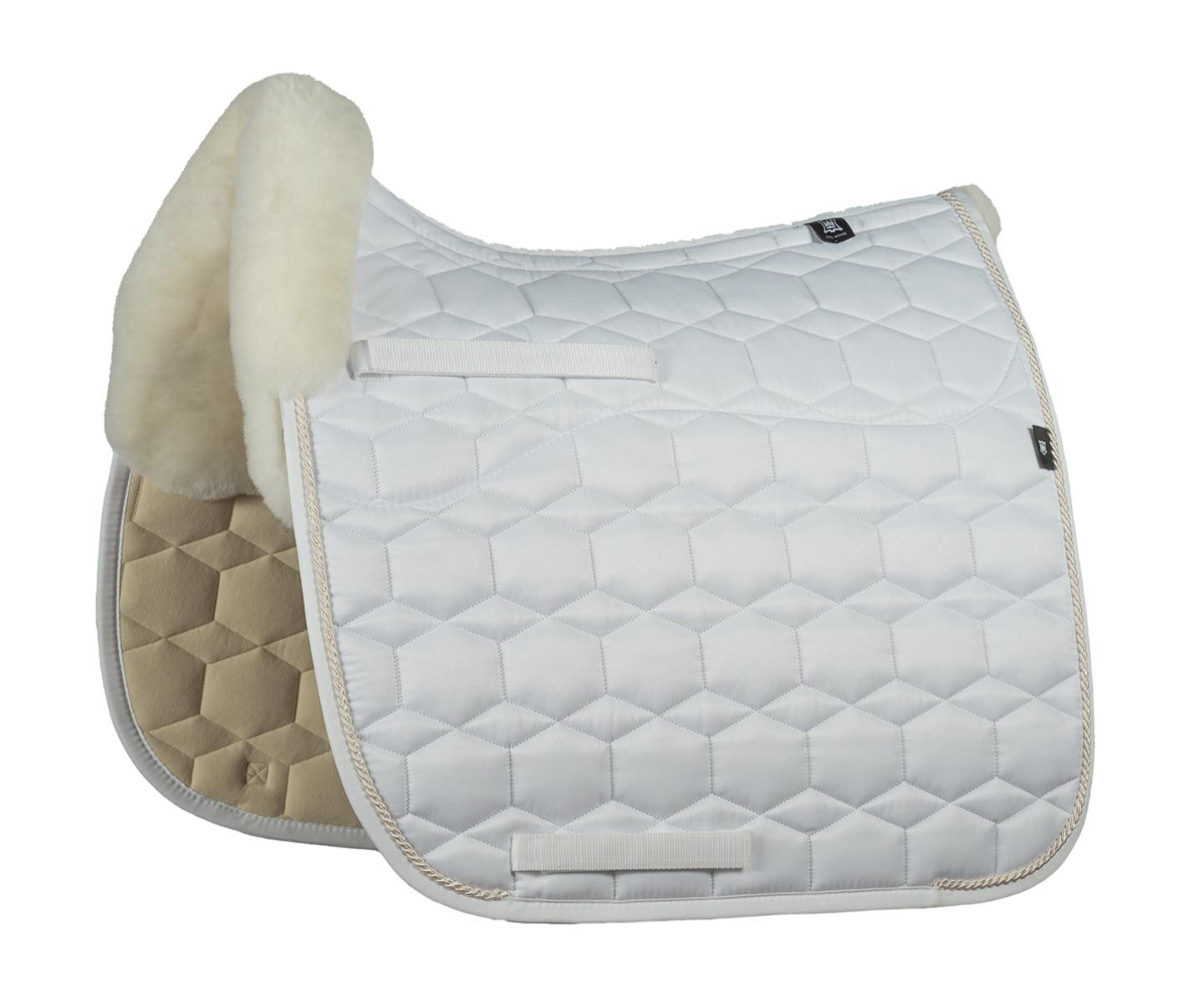 LeMieux Crystal Suede Schabracke In Weiß - Anatomische Satteldecke Für Dressur