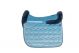 Lammfell Schabracke Dressur Gr. L Strass Edition water blue, Rand vorne und hinten (Musterware)