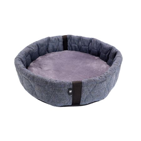Lammfellbett Rund Greta blau/violet mist ca. 45cm Durchmesser