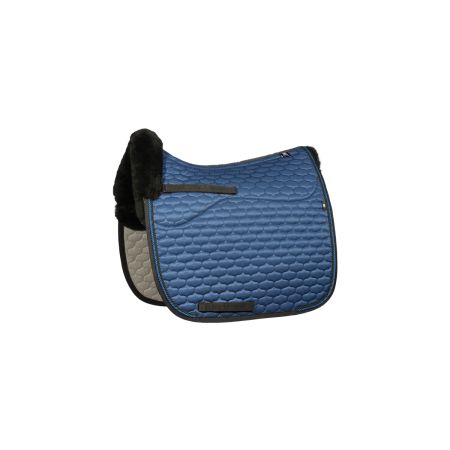 Lammfell Schabracke Dressur Gr.L Glanz blau/schwarz