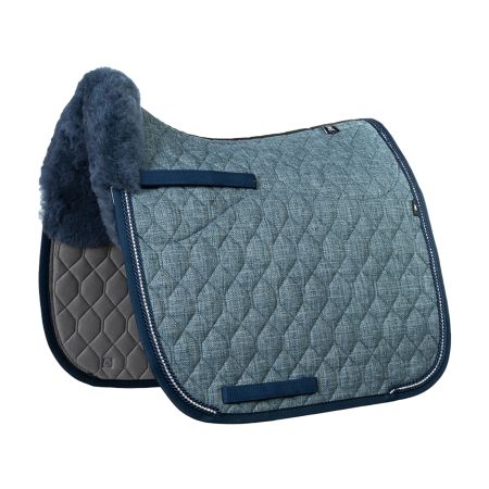 Lammfell Schabracke Dressur Gr.L Gimora Evening Blue / Blau