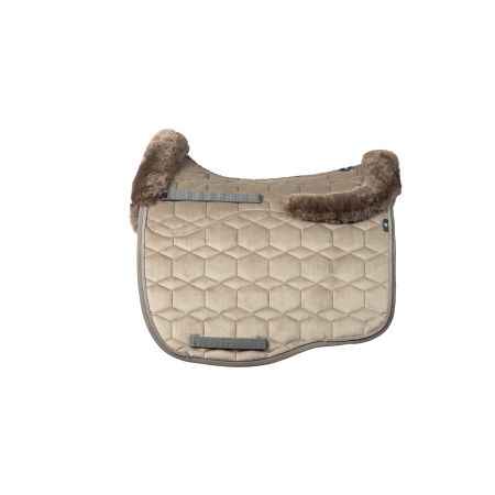 Lammfell Schabracke EUROFIT® Dressur Gr.L Samt Taupe