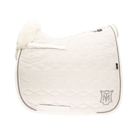 CORRECTION®  Lammfell Schabracke Samt Crystal Dressur Gr.L  weiß