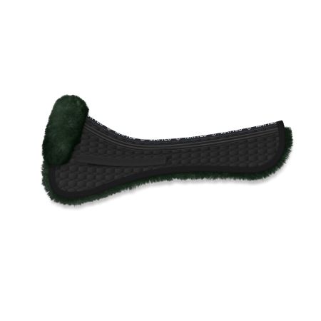 CORRECTION® Sattelkissen mit Rand vorne, Fell im Sitzbereich Dressur Gr. L schwarz/cumbrian