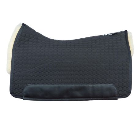 Bückeburger Schulsattel Schabracke schwarz/hellgelb