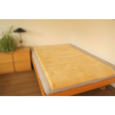 Lammfell Bettauflage Patchwork ca. 1m x 2m