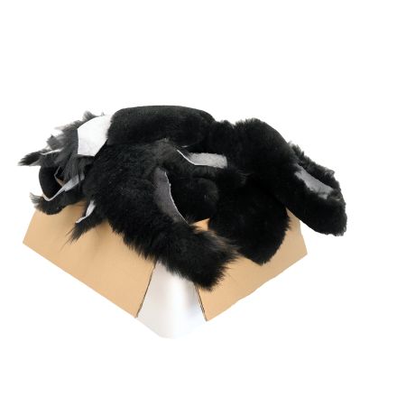 Lammfellreste zum Basteln und Nähen, ca. 2,5 KG Farbe: Schwarz