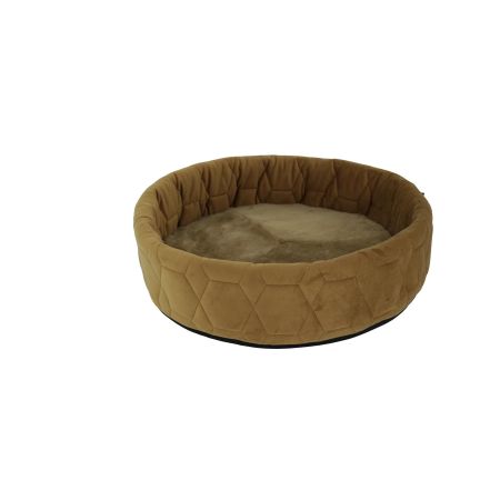 Lammfellbett Rund ca. 45cm Durchmesser sand/ocker