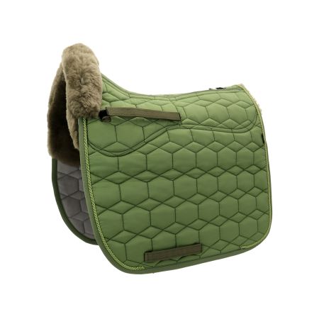 CORRECTION® Lammfell Schabracke Dressur Gr.L Glanz khaki